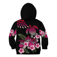 Hawaiian Hibiscus Turtle and Tropical Flower Kid Hoodie Sweet Vibe