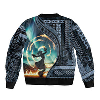 Samoan Siapo Motif and Siva Afi Dance Bomber Jacket