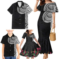 Samoan Art Tattoo Polynesian Pattern Family Matching Mermaid Dress and Hawaiian Shirt LT03 - Polynesian Pride