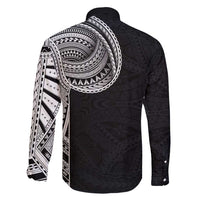 Samoan Art Tattoo Polynesian Pattern Family Matching Short Sleeve Bodycon Dress and Hawaiian Shirt LT03 - Polynesian Pride