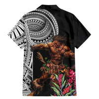 Samoan Warrior Art Tattoo Family Matching Mermaid Dress and Hawaiian Shirt Polynesian Pattern and Teuila LT03 - Polynesian Pride