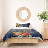 Tokelau Tokehega Day Bedding Set Coat of Arms with Polynesian Tattoo and Hibiscus LT03 - Polynesian Pride