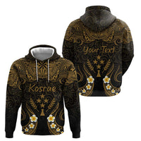 Personalised Kosrae Liberation Day Hoodie Polynesian Tattoo and Plumeria Gold Color LT03 - Polynesian Pride