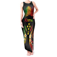 Personalised Kosrae Liberation Day Tank Maxi Dress Polynesian Tattoo and Plumeria Reggae Color LT03 Women Reggae - Polynesian Pride