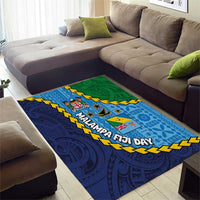 Malampa Fiji Day Area Rug National Symbols with Tapa Tribal and Polynesian Tattoo LT03 - Polynesian Pride