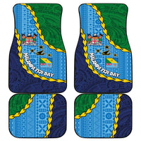 Malampa Fiji Day Car Mats National Symbols with Tapa Tribal and Polynesian Tattoo LT03 - Polynesian Pride