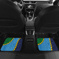 Malampa Fiji Day Car Mats National Symbols with Tapa Tribal and Polynesian Tattoo LT03 Set 2pcs - Back Blue - Polynesian Pride