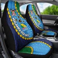 Malampa Fiji Day Car Seat Cover National Symbols with Tapa Tribal and Polynesian Tattoo LT03 - Polynesian Pride