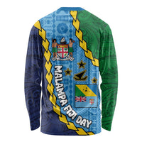 Malampa Fiji Day Long Sleeve Shirt National Symbols with Tapa Tribal and Polynesian Tattoo LT03 - Polynesian Pride