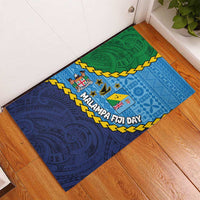 Malampa Fiji Day Rubber Doormat National Symbols with Tapa Tribal and Polynesian Tattoo LT03 - Polynesian Pride