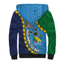 Malampa Fiji Day Sherpa Hoodie National Symbols with Tapa Tribal and Polynesian Tattoo LT03 - Polynesian Pride