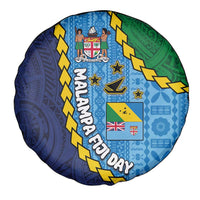 Malampa Fiji Day Spare Tire Cover National Symbols with Tapa Tribal and Polynesian Tattoo LT03 - Polynesian Pride