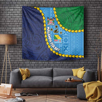 Malampa Fiji Day Tapestry National Symbols with Tapa Tribal and Polynesian Tattoo LT03 - Polynesian Pride