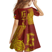Tonga 676 Ngatu Tribal Tattoo Family Matching Off Shoulder Maxi Dress and Hawaiian Shirt LT03 - Polynesian Pride