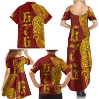 Tonga 676 Ngatu Tribal Tattoo Family Matching Summer Maxi Dress and Hawaiian Shirt LT03 - Polynesian Pride