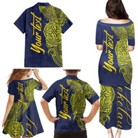 Personalised Tokelau Classic Ngatu Motifs Family Matching Puletasi and Hawaiian Shirt