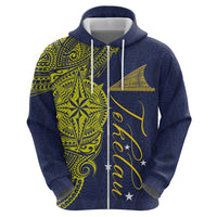 Personalised Tokelau Classic Ngatu Motifs Zip Hoodie