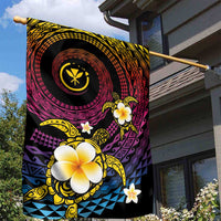 Hawaiian Plumeria Turtle Tribal Spiral Polynesian Tattoo Garden Flag Fanciful Color LT03 - Polynesian Pride