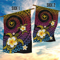 Hawaiian Plumeria Turtle Tribal Spiral Polynesian Tattoo Garden Flag Fanciful Color LT03 - Polynesian Pride