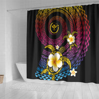 Hawaiian Plumeria Turtle Tribal Spiral Polynesian Tattoo Shower Curtain Fanciful Color LT03 - Polynesian Pride