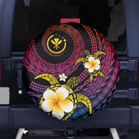 Hawaiian Plumeria Turtle Tribal Spiral Polynesian Tattoo Spare Tire Cover Fanciful Color LT03 - Polynesian Pride