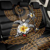 Hawaiian Plumeria Turtle Tribal Spiral Polynesian Tattoo Back Car Seat Cover Gold Color LT03 - Polynesian Pride