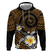 Hawaiian Plumeria Turtle Tribal Spiral Polynesian Tattoo Zip Hoodie Gold Color LT03 Pullover Hoodie Gold - Polynesian Pride