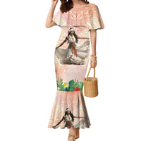 Woman Polynesian Tattoos Mermaid Dress Tropical Flower - Peach Fuzz Color LT03 Women Peach Fuzz - Polynesian Pride