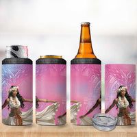 Woman Polynesian Tattoos 4 in 1 Can Cooler Tumbler Tropical Flower - Sweets Vibrant Color LT03 - Polynesian Pride
