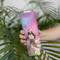 Woman Polynesian Tattoos Skinny Tumbler Tropical Flower - Sweets Vibrant Color LT03 - Polynesian Pride