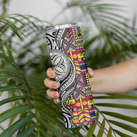 Niue Hiapo and Maori Decoration Tattoos Skinny Tumbler LT03 - Polynesian Pride