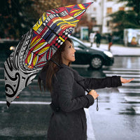 Niue Hiapo and Maori Decoration Tattoos Umbrella - Polynesian Pride