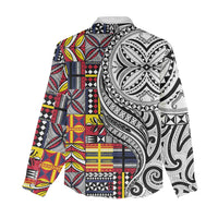 Niue Hiapo and Maori Decoration Tattoos Women Casual Shirt LT03 - Polynesian Pride