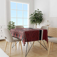 New Zealand Christmas Tablecloth Meri Kirihimete Aotearoa Warrior on Waka with Maori Art Tattoo LT03 - Polynesian Pride