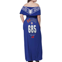Toa Samoa Rugby Family Matching Off Shoulder Maxi Dress and Hawaiian Shirt Six Eight Five to The World LT03 - Polynesian Pride