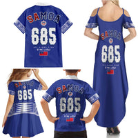 Toa Samoa Rugby Family Matching Summer Maxi Dress and Hawaiian Shirt Six Eight Five to The World LT03 - Polynesian Pride