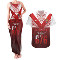 Mate Ma'a Tonga Rugby Couples Matching Tank Maxi Dress and Hawaiian Shirt Six Seven Six to The World LT03 Red - Polynesian Pride