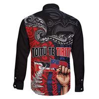 Aotearoa and Samoa Toitu Te Tiriti Family Matching Off Shoulder Maxi Dress and Hawaiian Shirt Honour the Treaty - Te Tiriti Is Us LT03 - Polynesian Pride