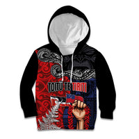 Aotearoa and Samoa Toitu Te Tiriti Kid Hoodie Honour the Treaty - Te Tiriti Is Us LT03 Hoodie Black - Polynesian Pride