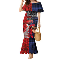 Aotearoa and Samoa Toitu Te Tiriti Mermaid Dress Honour the Treaty - Te Tiriti Is Us LT03 Women Black - Polynesian Pride