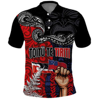 Aotearoa and Samoa Toitu Te Tiriti Polo Shirt Honour the Treaty - Te Tiriti Is Us LT03 Black - Polynesian Pride