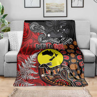 Aotearoa and Australia Toitu Te Tiriti Blanket Honour the Treaty - Te Tiriti Is Us LT03 - Polynesian Pride