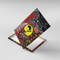 Aotearoa and Australia Toitu Te Tiriti Canvas Wall Art Honour the Treaty - Te Tiriti Is Us LT03 With Frame Black - Polynesian Pride