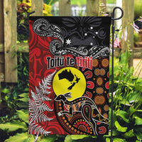 Aotearoa and Australia Toitu Te Tiriti Garden Flag Honour the Treaty - Te Tiriti Is Us LT03 Garden Flag Black - Polynesian Pride