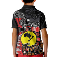 Aotearoa and Australia Toitu Te Tiriti Kid Polo Shirt Honour the Treaty - Te Tiriti Is Us LT03 - Polynesian Pride