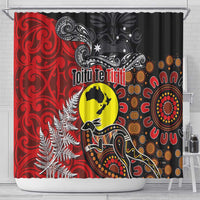 Aotearoa and Australia Toitu Te Tiriti Shower Curtain Honour the Treaty - Te Tiriti Is Us LT03 - Polynesian Pride