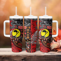 Aotearoa and Australia Toitu Te Tiriti Tumbler With Handle Honour the Treaty - Te Tiriti Is Us LT03 - Polynesian Pride