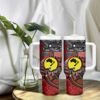 Aotearoa and Australia Toitu Te Tiriti Tumbler With Handle Honour the Treaty - Te Tiriti Is Us LT03 - Polynesian Pride