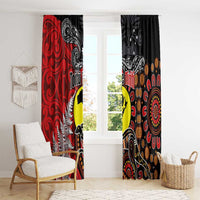 Aotearoa and Australia Toitu Te Tiriti Window Curtain Honour the Treaty - Te Tiriti Is Us LT03 - Polynesian Pride
