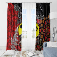 Aotearoa and Australia Toitu Te Tiriti Window Curtain Honour the Treaty - Te Tiriti Is Us LT03 - Polynesian Pride
